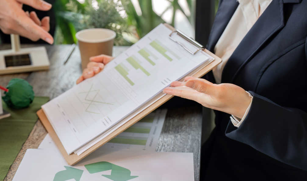 A Businesswoman Reviewing Sustainability Reports 2026 01 09 11 14 22 Utc