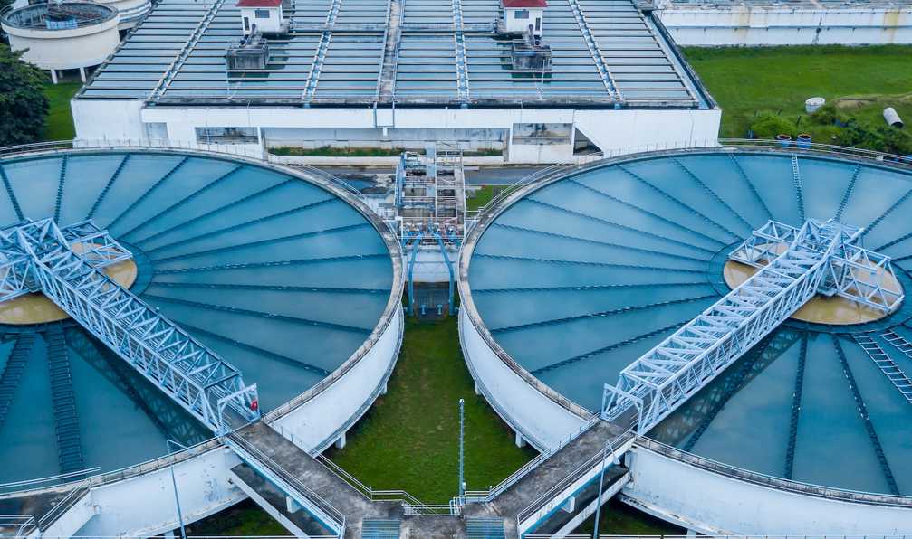 Aerial View Of Sewage Water Treatment Plant Purif 2025 01 10 03 23 44 Utc